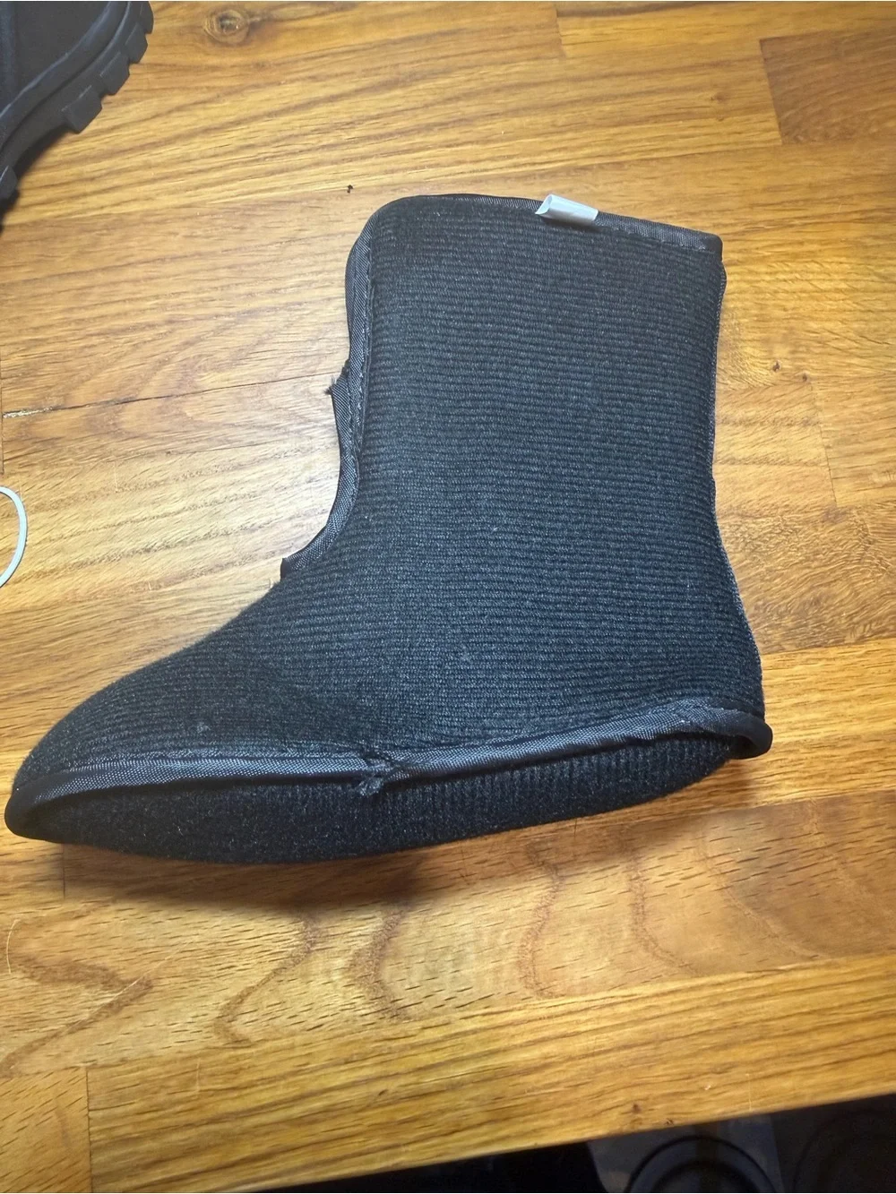 Kids Winter Boots with removable inserts - Black and Light Gray, size 8 (046)